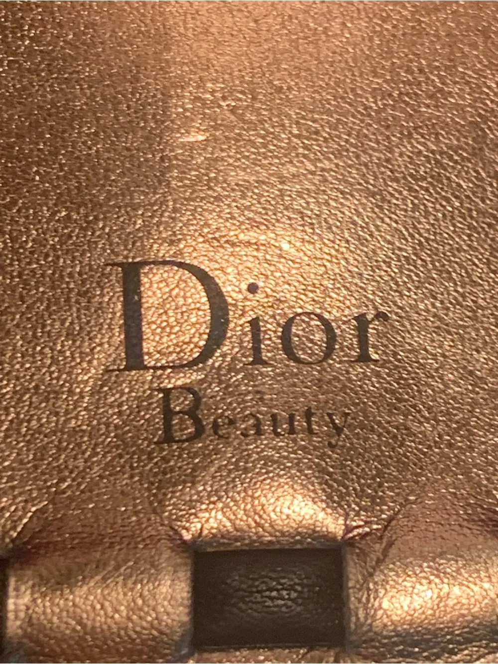 Dior Beauty Pouch Wristlet in Metallic Rose Gold